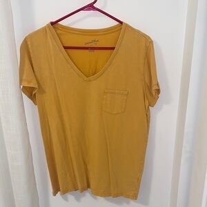 Universal Thread Yellow V-Neck Tee